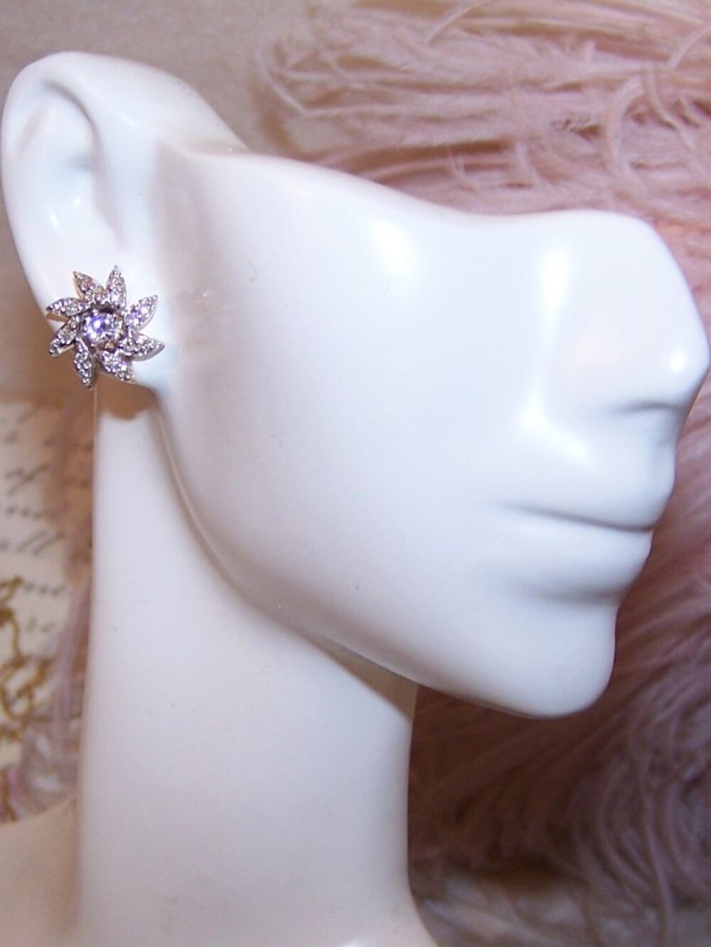 14K Gold .40CT TW Diamond Swirl Jackets with .25CT TW Diamond Stud Earrings